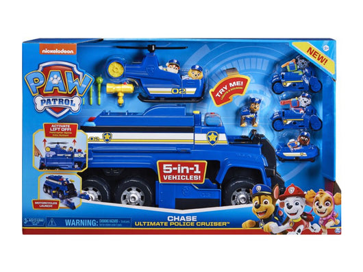 PAW Patrol, Chase’s 5-in-1 Ultimate Cruiser with Lights and Sounds, for Kids Aged 3 and up- NEW IN BOX!!!