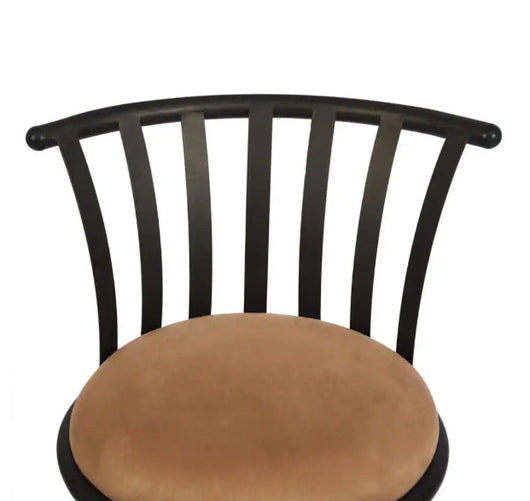 Pistil 32.7 in. Brown Slat Back Metal Frame Swivel Counter Stool With Fabric Seat(Set of 2)- NEW IN BOX!!!!