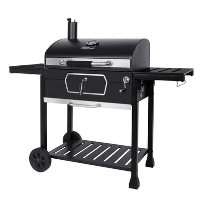 Royal Gourmet CD2030AN Deluxe 30-Inch Charcoal Grill, BBQ Smoker Picnic Camping Patio Backyard Cooking, Black**New in Box,slight dent from shipping**