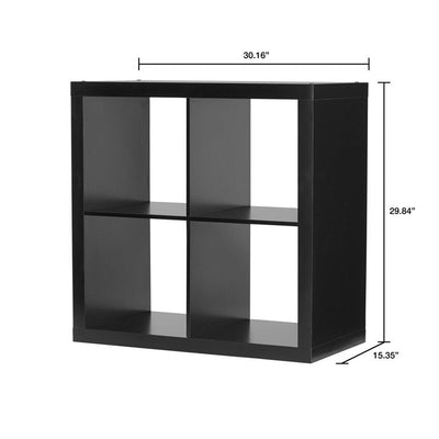 Better Homes & Gardens 4-Cube Storage Organizer, Solid Black**New damaged from shipping**