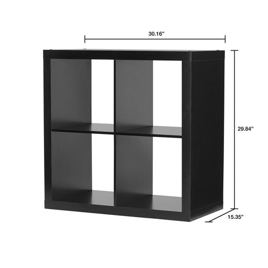 Better Homes & Gardens 4-Cube Storage Organizer, Solid Black**New damaged from shipping**