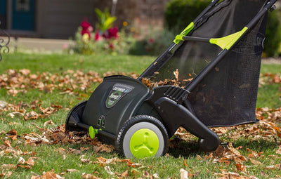 Earthwise LSW70021 21-Inch Leaf & Grass Push Lawn Sweeper, Width, Black- NEW IN BOX!!!