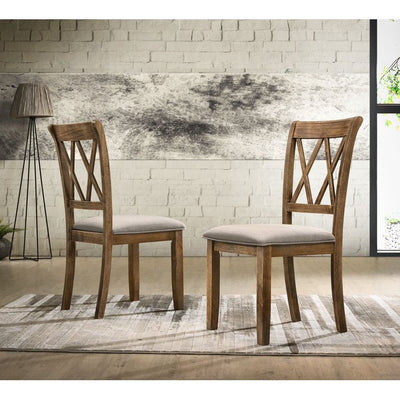 Roundhill Furniture Windvale Dining Chair, Set of 2, Brown**New in Box**
