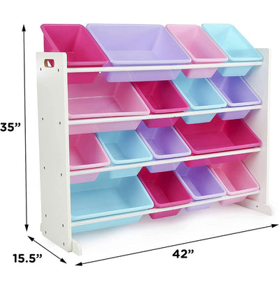 Humble Crew, White/Blue/Pink/Purple Extra-Large Toy Organizer, 16 Storage Bins- NEW IN BOX!!!!
