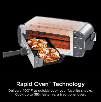 Ninja Foodi 2-in-1 Flip Toaster, 2-Slice Capacity, Compact Toaster Oven, Stainless Steel!! NEW IN BOX!!