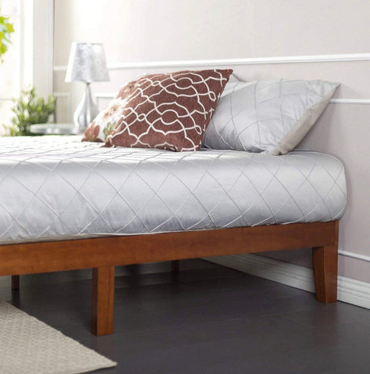 ZINUS Wen Wood Platform Bed Frame / Solid Wood Foundation / Wood Slat Support / No Box Spring Needed / Easy Assembly, Queen- NEW IN BOX!!!!