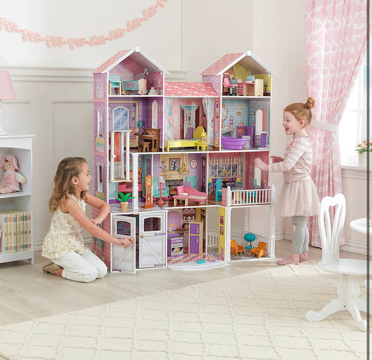 KidKraft Country Estate Wooden Dollhouse for 12-Inch Dolls with 31-Piece Accessories, Gift for Ages 3+!  -Brand new in the box