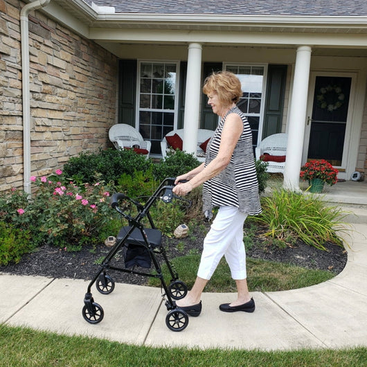 Equate Rolling Walker For Seniors, Rollator Walker with Seat and Wheels, Black- NEW KN BOX!!!!