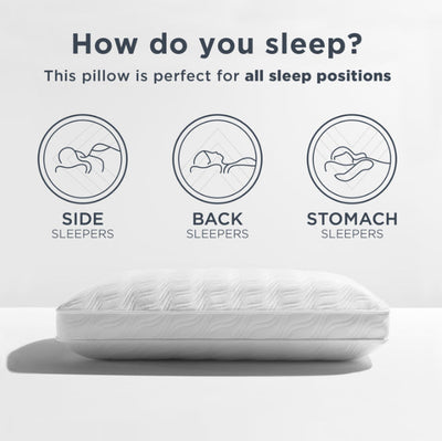 Tempurpedic Cloud ProHi Memory Foam Bed Pillow with Washable Cover, Queen- NEW!!!!