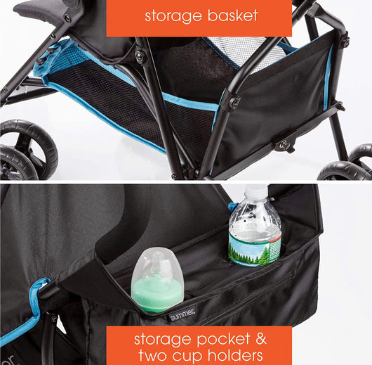 Summer 3Dmini Convenience Stroller, Blue/Black – NEW IN BOX!!!