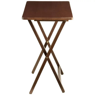 Mainstays (2-Pack) Folding TV Tray Table Set in Walnut 19 x 15 x 26 inch**New in box**