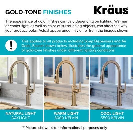 Kraus Oletto Tall Modern Pull-Down Single Handle Kitchen Faucet in Brushed Gold- NEW IN BOX!!!!