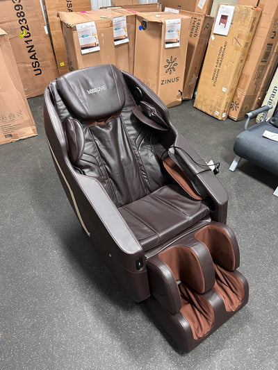 BOSSCARE Assembled Massage Chair Recliner with Zero Gravity Full Body Massage Brown!  -Brand new and assembled (Has one small tear on the top of the back edge, photos shown)