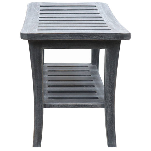 Redmon Weathered Genuine Teak Bench, Grey Woodgrain Finish**New in Box**