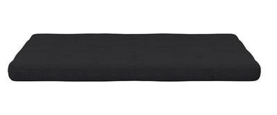 Caddie 6” Thermobonded High Density Polyester Fill Futon Mattress, Full, Black Linen**New in box** (Mattress Only)