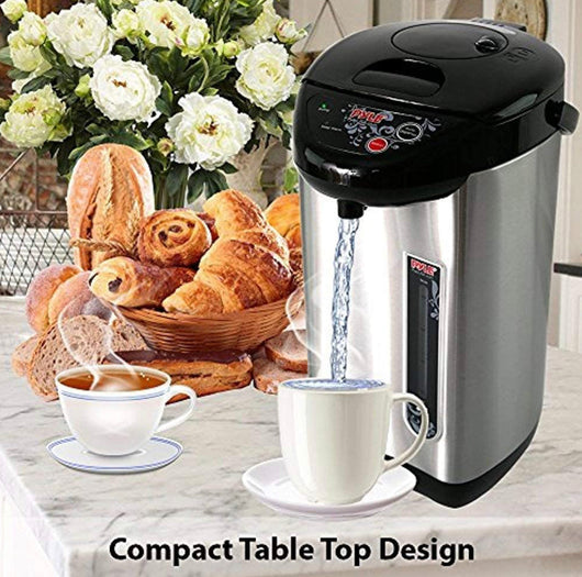 NutriChef Hot Water Urn Pot Insulated, Stainless Steel, Auto & Manual Dispense,3.38 QT /3.2L - NEW IN BOX!!!