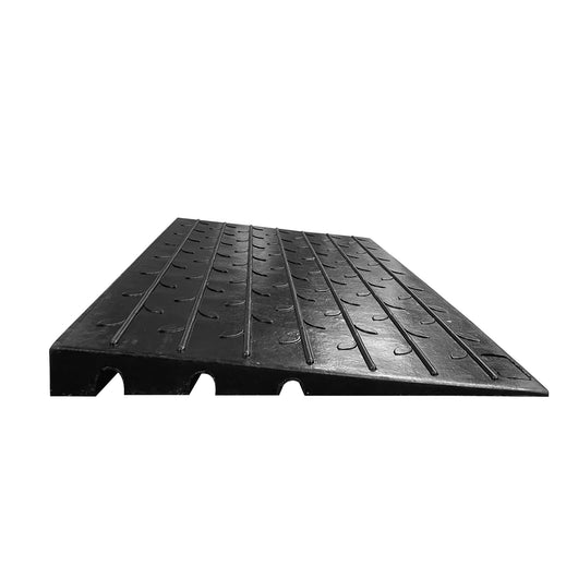 Electriduct 2.5" Non Slip Rubber Threshold Ramp for Wheelchair Accessibility, Mobility Scooters, Power Chairs, Home, Steps, Stairs, Doorways, Curbs with 3 Channels Cord Cover**New**