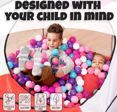 Ball Pit Combo!!!  Little Big Playroom Memory Foam Ball Pit for Toddlers (Classic Light Gray) and  Pastel Colored Ball Pit Balls, 250+! NEW IN BOX/PLASTIC