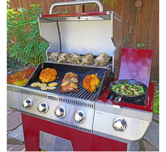 Cuisinart Four Burner Gas Grill with Dual Fuel Valves Red (new in the box)