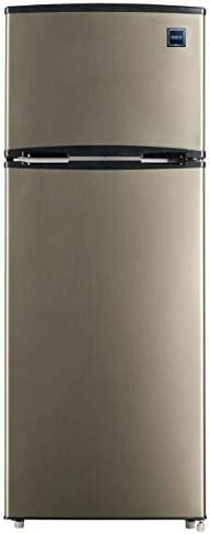 RCA RFR725 2 Door Apartment Size Refrigerator with Freezer, Stainless- new in box - scratch & dent