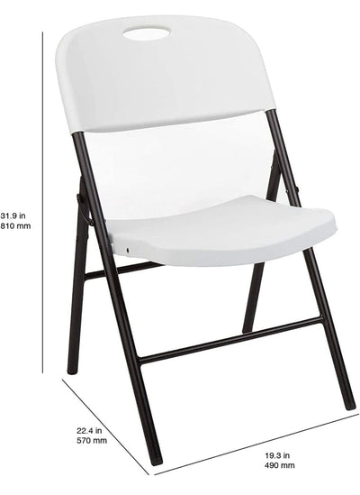 Amazon Basics Folding Plastic Chair, 350-Pound Capacity, White, 6-Pack- NEW IN BOX!!!