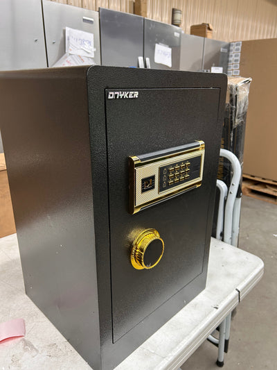 DNYKER Fireproof and Waterproof Safe Box, 2.05 Cubic Feet Digital Keypad Combination Lock Cabinet with Two Ways to Open, Black Anchoring Security Safe for Home Office Hotel**New**