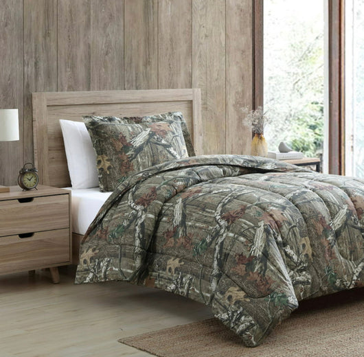 Mossy Oak, (2) Piece Infinity Camouflage Comforter Set - Twin- NEW!
