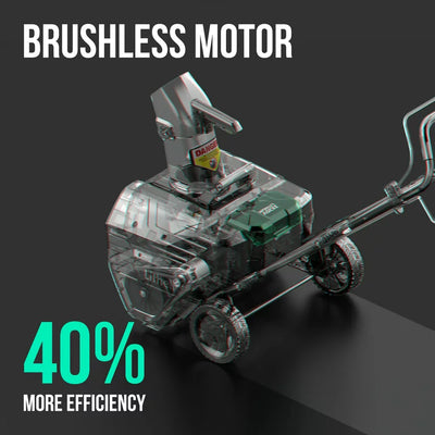 Litheli Cordless Snow Blower, 2x20V (40V) 20 Inch Snow Thrower with Brushless Motor Electric Snow Remove Machine, 2 x4.0 Ah Batteries & Charger!  -Brand new and assembled