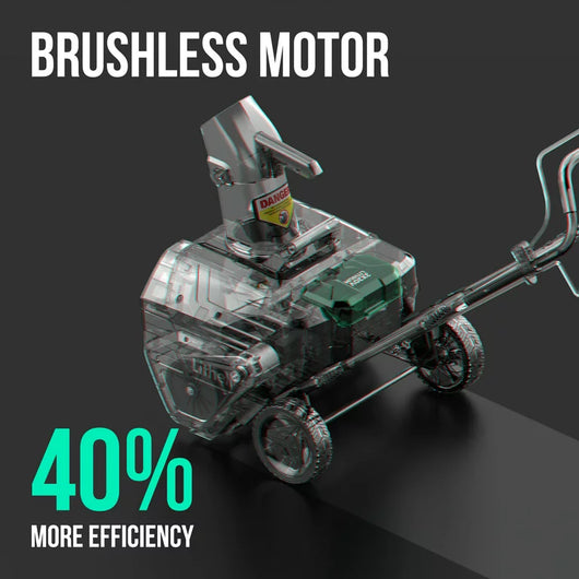 Litheli Cordless Snow Blower, 2x20V (40V) 20 Inch Snow Thrower with Brushless Motor Electric Snow Remove Machine, 2 x4.0 Ah Batteries & Charger!  -Brand new and assembled