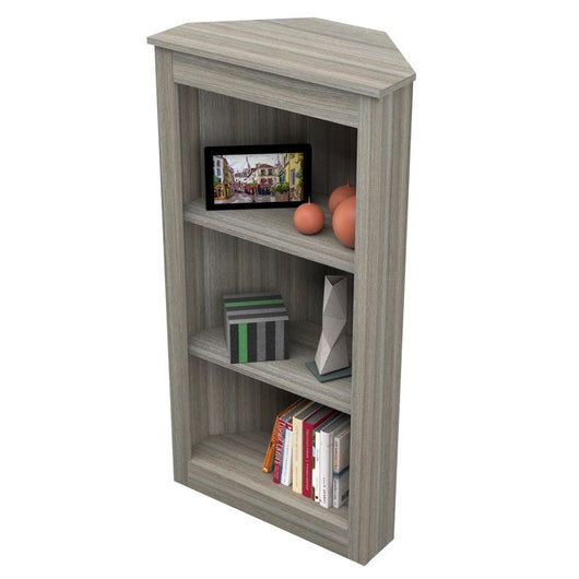 Inval 47" 3-Shelf Corner Bookcase, Gray**New in box**