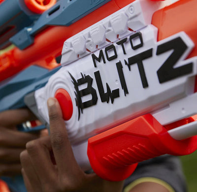 NERF Elite 2.0 Motoblitz Blaster with Scope, Motorized 10-Dart Blasting, Airblitz 6 Darts, 22 Darts, Outdoor Toys for 8 Year Old Boys & Girls-