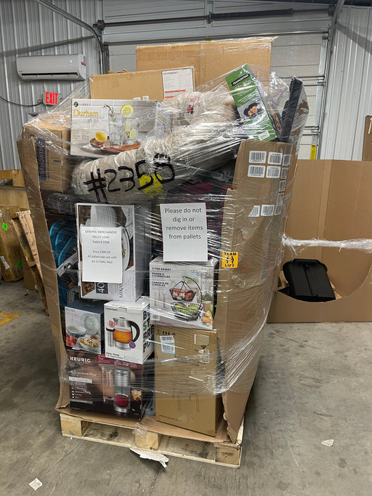 Jumbo huge liquidation pallet- over 7 ft tall ! Pallet number 2358