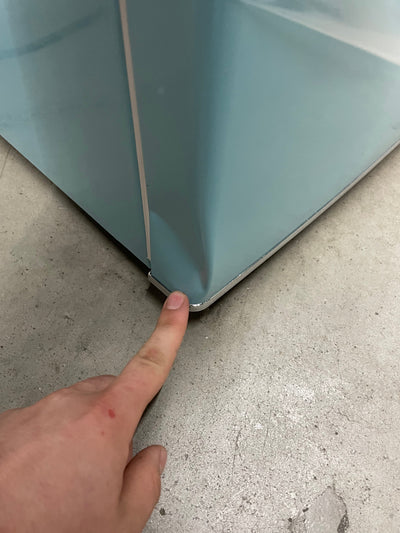 Galanz 3.1 cu. ft. Retro Mini Fridge with Dual Door True Freezer in Blue**New dented from shipping**