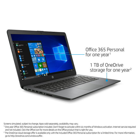 HP Stream 14" Celeron 4GB/64GB Laptop-Brilliant Black- new in the box !