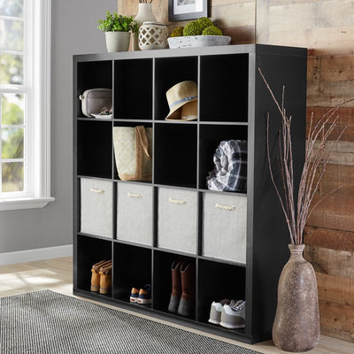 Better Homes & Gardens 16-Cube Storage Organizer, Solid Black**New in Box**