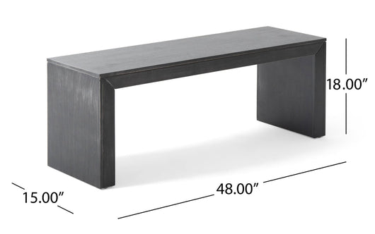 Noble House Maiya Farmhouse Acacia Wood Dining Bench, Black!! NEW IN BOX!!