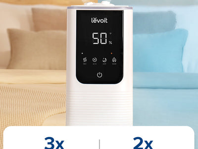 LEVOIT OasisMist Smart Cool and Warm Mist Humidifiers for Bedroom Large Room Home, Auto Customized Humidity, Ultrasonic Top Fill Oil Diffuser for Baby and Plants, Quiet, 4.5L, White**New in box**