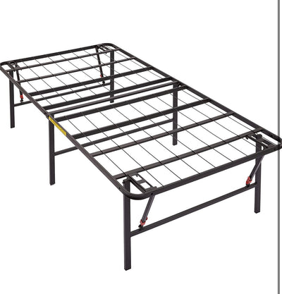 Amazon Basics Foldable Metal Platform Bed Frame with Tool Free Setup, 18 Inches High,Twin, Black**New in Box**