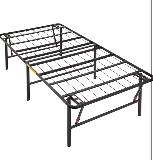 Amazon Basics Foldable Metal Platform Bed Frame with Tool Free Setup, 18 Inches High,Twin, Black**New in Box**