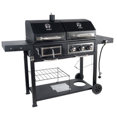 RevoAce Dual Fuel Gas & Charcoal Combo Grill, Black with Stainless! (BRAND NEW IN THE BOX)