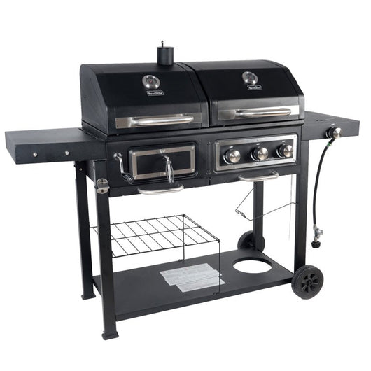RevoAce Dual Fuel Gas & Charcoal Combo Grill, Black with Stainless! (BRAND NEW IN THE BOX)