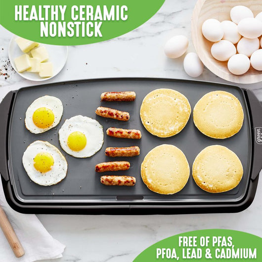 GreenLife Healthy Nonstick XL Electric Griddle, Black**New,used very few times,was cleaned!!**
