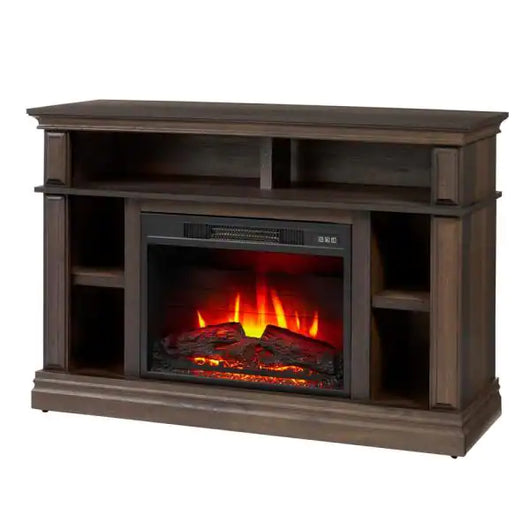 StyleWell Wolcott 48 in. Media Console Electric Fireplace in Brown Oak**New in Box**