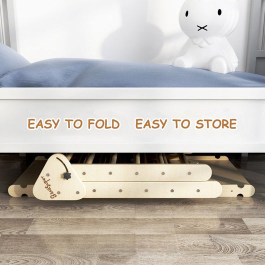 Banasuper Pikler Triangle Foldable Wooden Climbing Triangle Ladder with Ramp for Sliding Climbing Indoor Home Climber for Toddlers Children!  -Brand new in the box