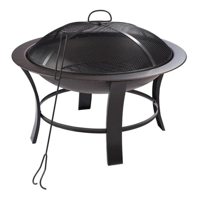 Mainstays 26" Metal Round Outdoor Wood-Burning Fire Pit!! NEW IN BOX, MINOR DENTS FROM SHIPPING!!