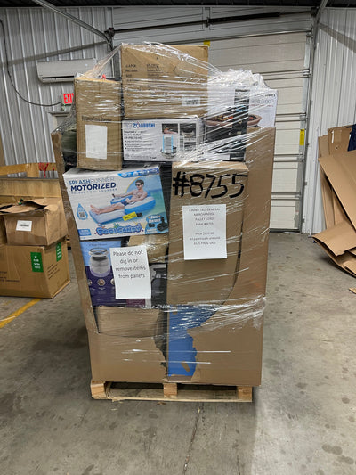 Jumbo huge liquidation pallet- over 7 ft tall ! Pallet number 8755