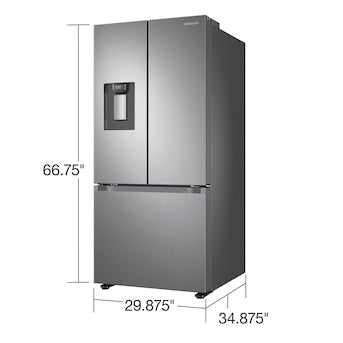 Samsung  22-cu ft French Door Refrigerator with Ice Maker (Fingerprint Resistant Stainless Steel) ENERGY STAR- brand new - scratch and dent item