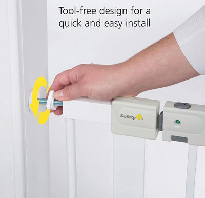 Safety 1st Easy Install Auto-Close Baby Gate with Pressure Mount Fastening, Grey- NEW IN BOX!!!!