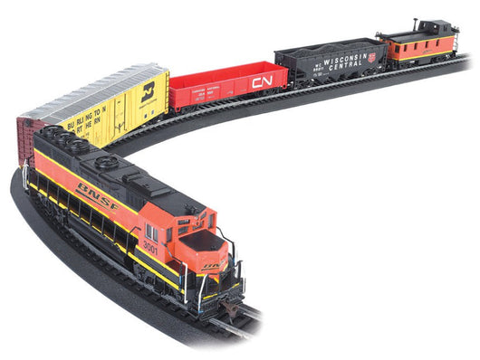 Bachmann Trains HO Scale Rail Chief, BNSF Freight Ready to Run Electric Train Set!! NEW IN BOX!!