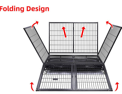 Stackable cage, 109 cm, with feed doors and additional separator or tray!  -Brand new in the box